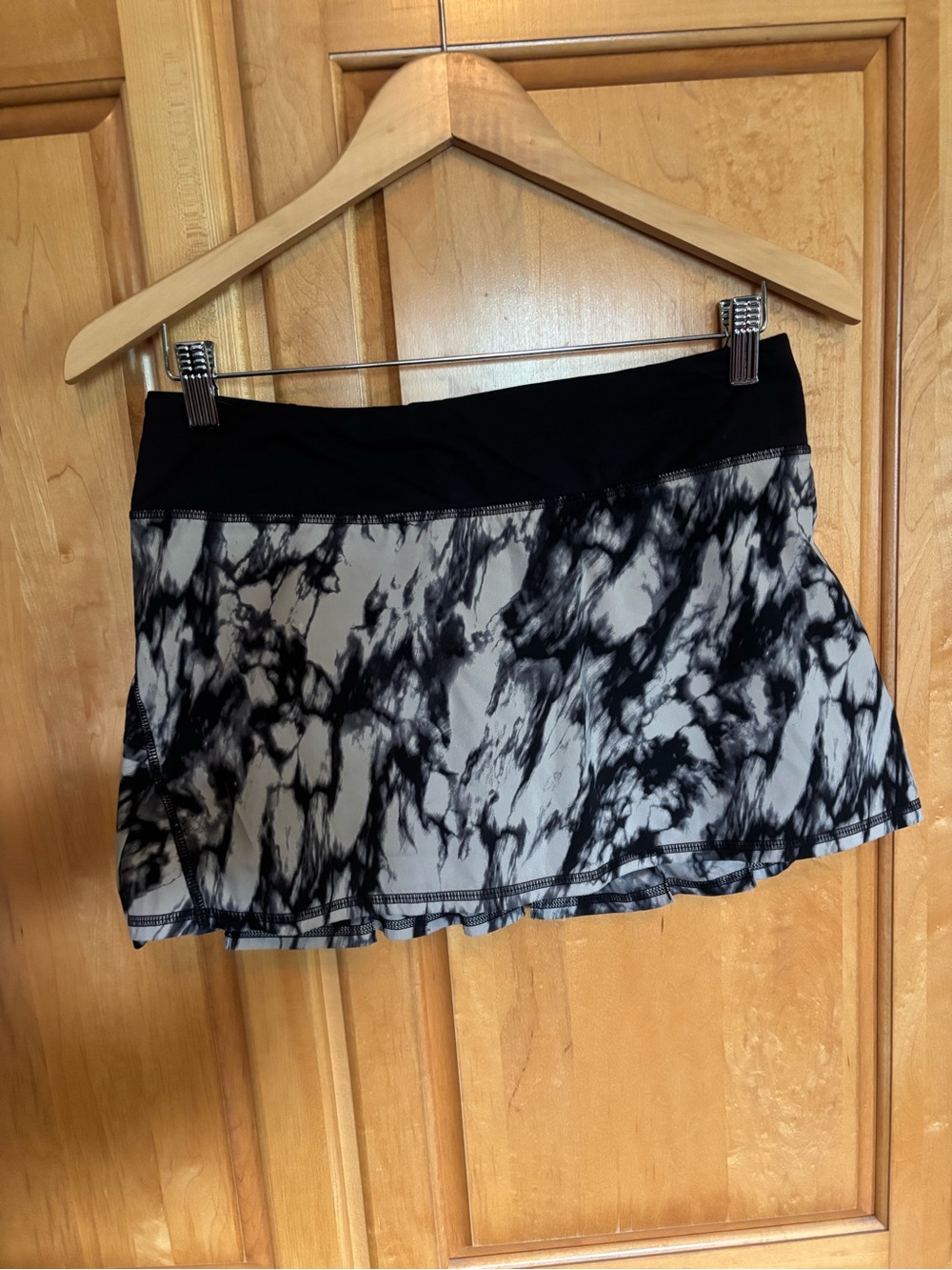 lululemon athletica Black & White Marble Active Skort